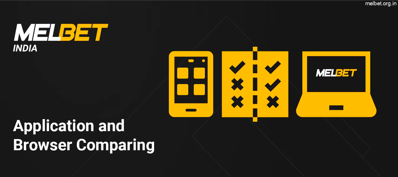 Melbet Application and Webpage Comparing