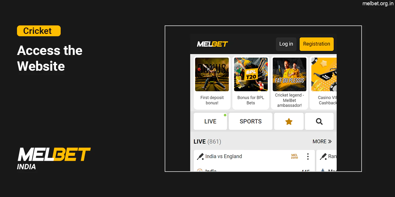Go to the Melbet Website or Mobile App